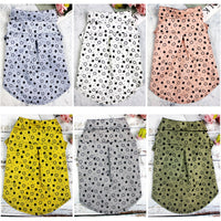 HKM-5271485 Cute Thin Clothes for Small Dogs - Teddy Bichon Collection in Blue, Pink, White, Khaki, Gray, and Yellow