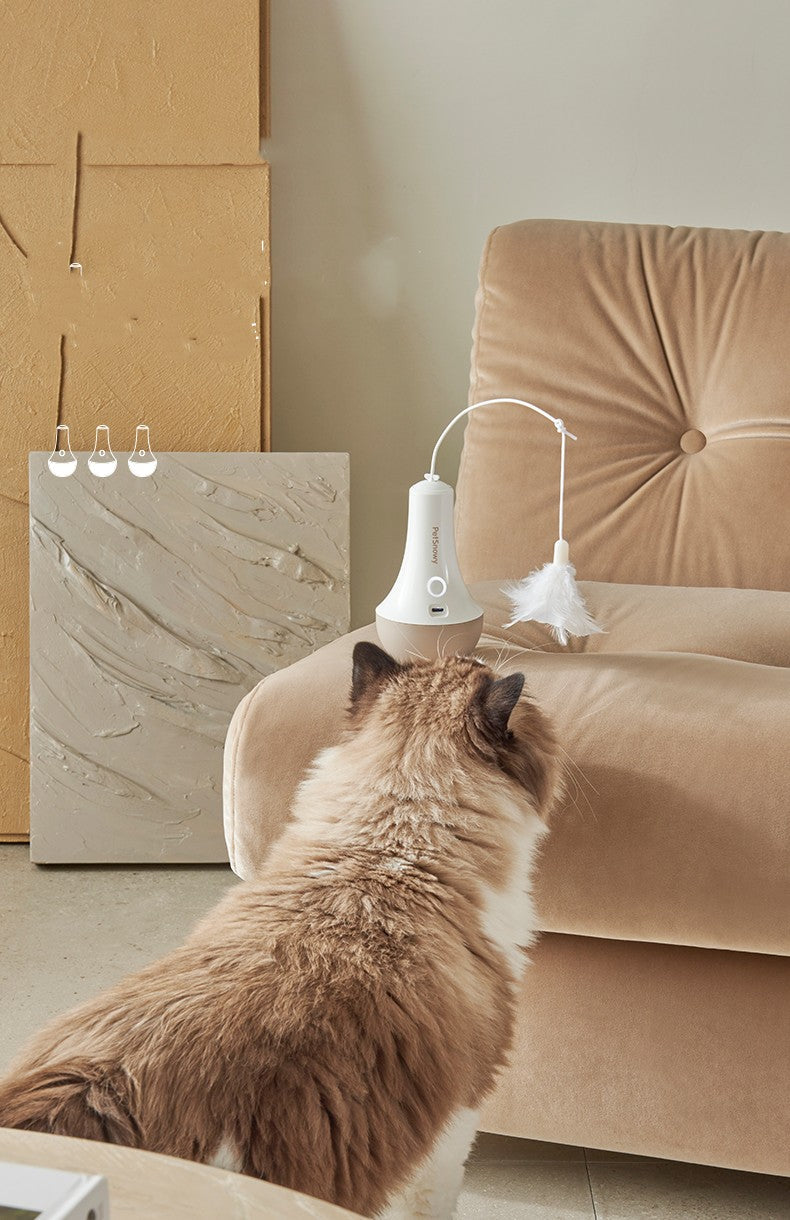 HKM-5271741 Interactive Electric Cat Tumbler Toy with USB Charging and Automatic Shut-Off
