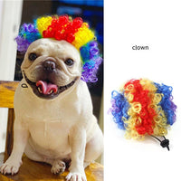 HKM-5272381 Colorful Pet Wig Collection for Cats - Variety of Styles, Suitable for Halloween and Ghost Festivals, Adjustable Fit