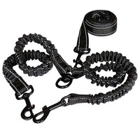 HKM-527251 Hyena Polyester Dog Leash with Zinc Alloy Hardware - 50cm Double Head Pull, 100cm Traction Rope