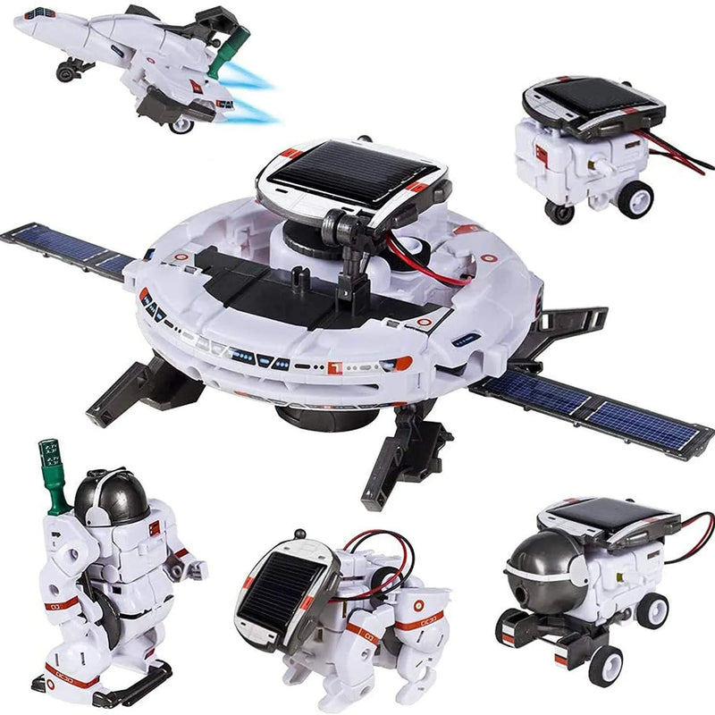 HKM-527379 6 in 1 Solar Power Building Block Robot Kits for Kids - Educational DIY Toy for All Ages