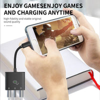 HKM-527443 3 in 1 Lightning to 3.5mm Headphone Jack Adapter with Charging, Music Control, and Calling Function for iPhone