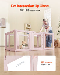 HKM-5274557 Transparent Dog Whelping Box with Window - 60x39x23 Inch Playpen for Medium Dogs