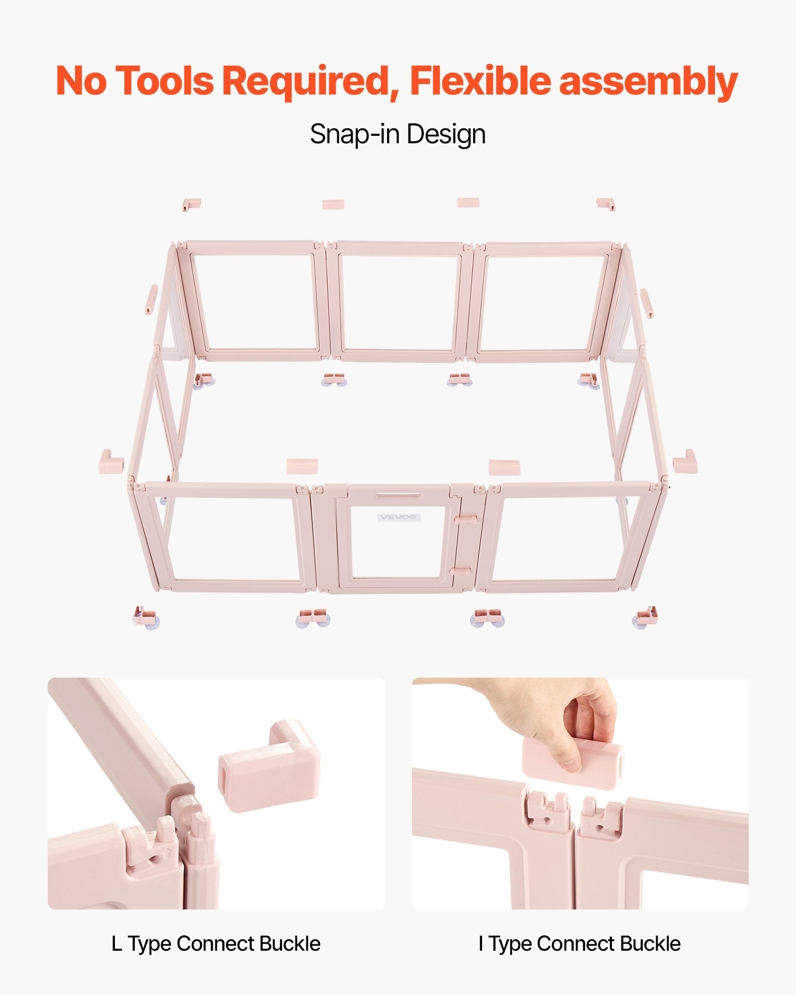 HKM-5274557 Transparent Dog Whelping Box with Window - 60x39x23 Inch Playpen for Medium Dogs