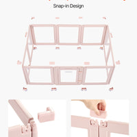 HKM-5274557 Transparent Dog Whelping Box with Window - 60x39x23 Inch Playpen for Medium Dogs