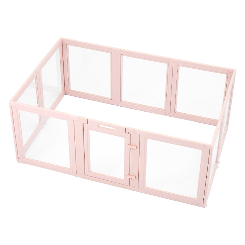 HKM-5274557 Transparent Dog Whelping Box with Window - 60x39x23 Inch Playpen for Medium Dogs