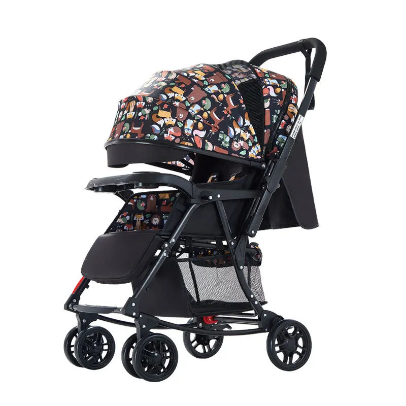 HKM-527571 Lightweight Classic Style Rocking Wheel Stroller Pram for Infants and Toddlers
