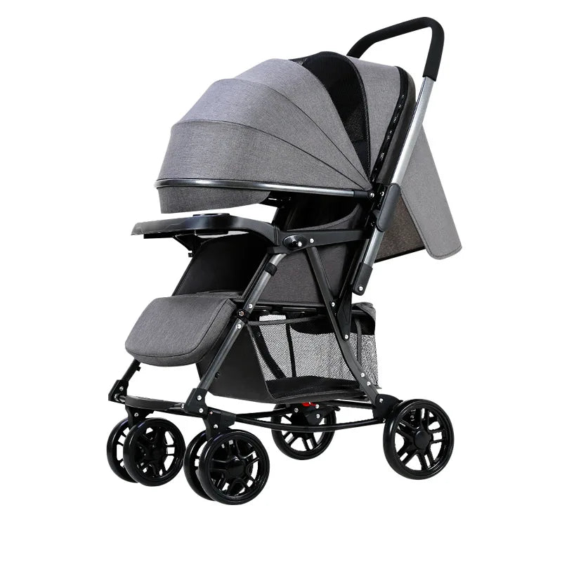 HKM-527571 Lightweight Classic Style Rocking Wheel Stroller Pram for Infants and Toddlers
