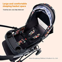 HKM-527571 Lightweight Classic Style Rocking Wheel Stroller Pram for Infants and Toddlers
