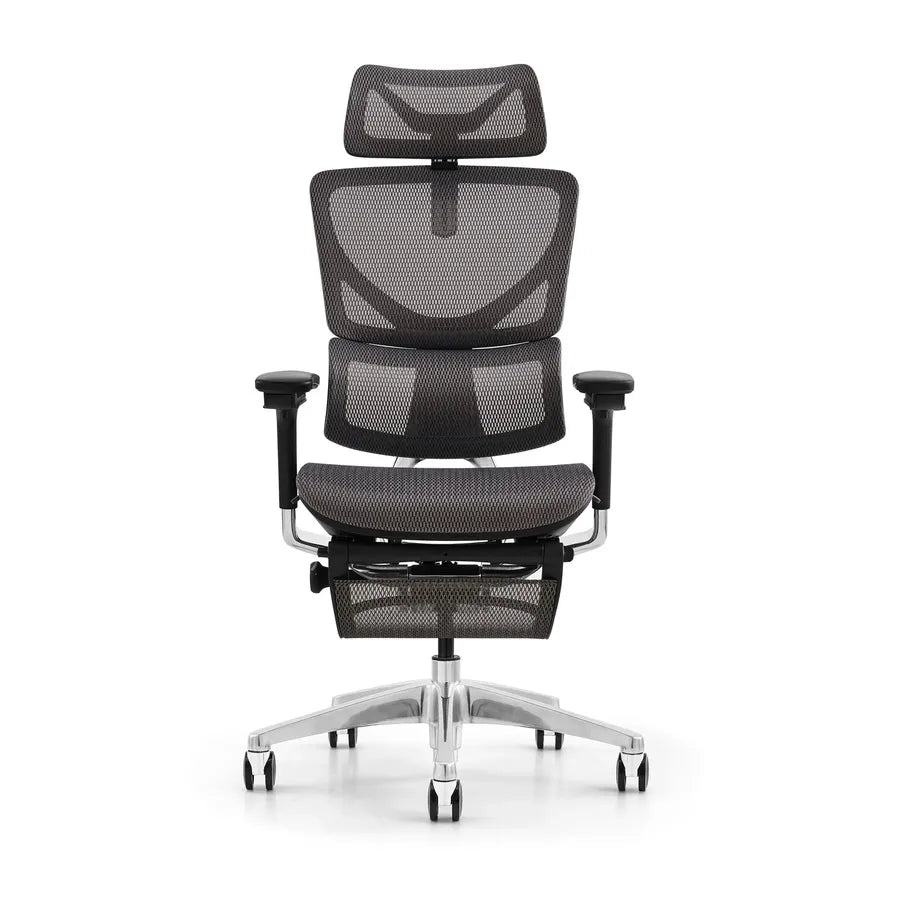 HKM-527635 Ergonomic Mesh Office Chair with Footrest and Adjustable Recline for Comfortable Back Support