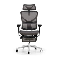 HKM-527635 Ergonomic Mesh Office Chair with Footrest and Adjustable Recline for Comfortable Back Support