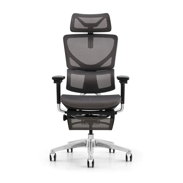 HKM-527635 Ergonomic Mesh Office Chair with Footrest and Adjustable Recline for Comfortable Back Support