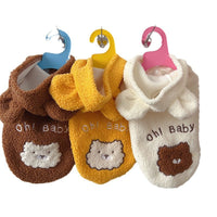 HKM-5276477 Cozy Bear Ears Velvet Vest for Small Dogs and Cats - Multiple Colors Available