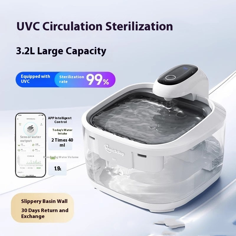 HKM-5276733 Automatic Cat Water Fountain with Smart Filtering System and Wi-Fi Connectivity