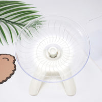 HKM-5276861 Hamster Frisbee Running Wheel - Mute Flying Disc for Small Pets, 18x12cm, Plastic and Steel, Easy to Clean
