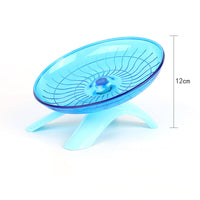 HKM-5276861 Hamster Frisbee Running Wheel - Mute Flying Disc for Small Pets, 18x12cm, Plastic and Steel, Easy to Clean