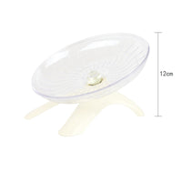 HKM-5276861 Hamster Frisbee Running Wheel - Mute Flying Disc for Small Pets, 18x12cm, Plastic and Steel, Easy to Clean