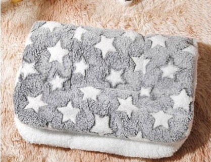 HKM-5277501 Cat Four Seasons Mat Blanket - Cozy Double-Sided Lamb Wool & Flannel Options in Various Colors and Sizes