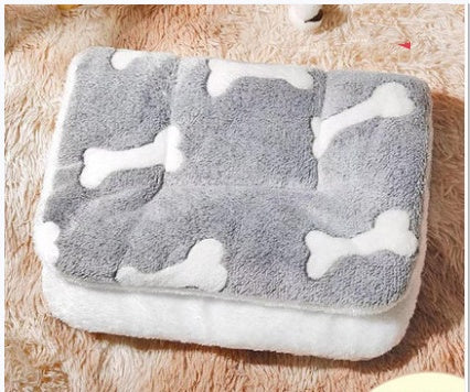 HKM-5277501 Cat Four Seasons Mat Blanket - Cozy Double-Sided Lamb Wool & Flannel Options in Various Colors and Sizes