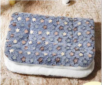 HKM-5277501 Cat Four Seasons Mat Blanket - Cozy Double-Sided Lamb Wool & Flannel Options in Various Colors and Sizes