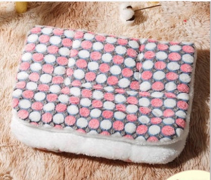 HKM-5277501 Cat Four Seasons Mat Blanket - Cozy Double-Sided Lamb Wool & Flannel Options in Various Colors and Sizes