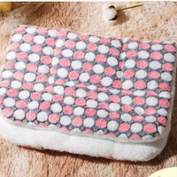 HKM-5277501 Cat Four Seasons Mat Blanket - Cozy Double-Sided Lamb Wool & Flannel Options in Various Colors and Sizes