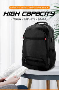 HKM-527763 Large Capacity USB Backpack for School and Laptops - Durable and Functional Backpack for Teens and Boys