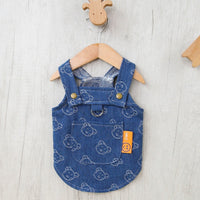HKM-5278269 Denim Princess Dress for Small Dogs – Spring and Autumn Fashionable Pet Outfit
