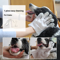 HKM-5278525 Disposable Wet Cleaning Gloves for Pets - 6 Piece Set