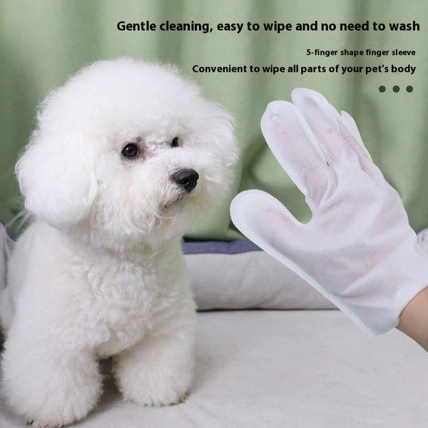HKM-5278525 Disposable Wet Cleaning Gloves for Pets - 6 Piece Set