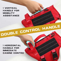 HKM-5278653 Durable Adjustable Tactical Dog Harness with Dual Handles for Large Dogs