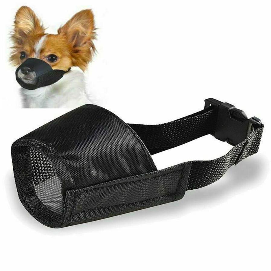HKM-527891 Adjustable Soft Breathable Nylon Dog Muzzle for Small, Medium, and Large Dogs - Anti-Chewing and Barking Solution