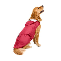 HKM-5279037 Waterproof Pet Raincoat Poncho for Large Dogs - Reflective Nylon, Blue/Red/Yellow, Sizes 3XL-6XL