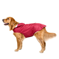 HKM-5279037 Waterproof Pet Raincoat Poncho for Large Dogs - Reflective Nylon, Blue/Red/Yellow, Sizes 3XL-6XL