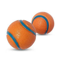 HKM-5279293 Durable Rubber Inflatable Ball for Dogs and Cats - Chew Toy in Orange, 5cm & 6cm Sizes