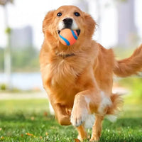 HKM-5279293 Durable Rubber Inflatable Ball for Dogs and Cats - Chew Toy in Orange, 5cm & 6cm Sizes