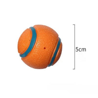 HKM-5279293 Durable Rubber Inflatable Ball for Dogs and Cats - Chew Toy in Orange, 5cm & 6cm Sizes