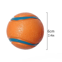 HKM-5279293 Durable Rubber Inflatable Ball for Dogs and Cats - Chew Toy in Orange, 5cm & 6cm Sizes