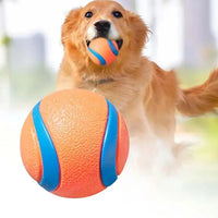HKM-5279293 Durable Rubber Inflatable Ball for Dogs and Cats - Chew Toy in Orange, 5cm & 6cm Sizes