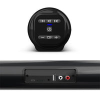 HKM-528019 Wireless Bluetooth Home Theater Audio Strip Speaker - 5W, 2000mAh Battery, Remote Control, FM Radio, 6-Hour Playtime
