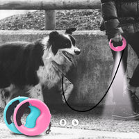 HKM-5280445 LED Automatic Telescopic Traction Rope for Pets - Rechargeable with Ergonomic Handle, 0.5*200 cm, Available in Blue, White, Pink