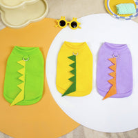 HKM-5281213 Cartoon-Style Polyester Dog Clothing in Purple, Yellow, Green - Sizes S to XXL
