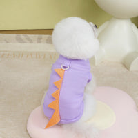 HKM-5281213 Cartoon-Style Polyester Dog Clothing in Purple, Yellow, Green - Sizes S to XXL