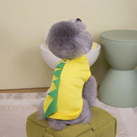 HKM-5281213 Cartoon-Style Polyester Dog Clothing in Purple, Yellow, Green - Sizes S to XXL