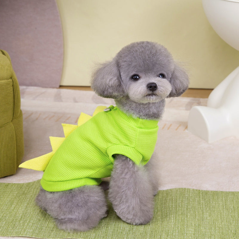 HKM-5281213 Cartoon-Style Polyester Dog Clothing in Purple, Yellow, Green - Sizes S to XXL
