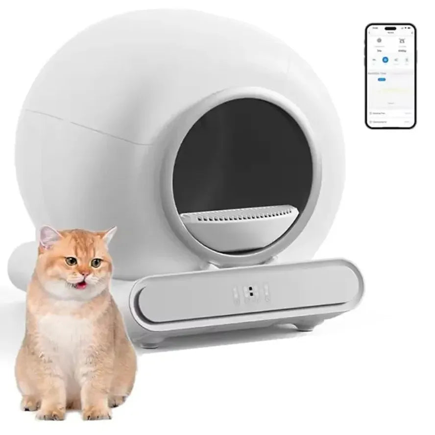 HKM-528147 Intelligent Self-Cleaning Cat Litter Box with Gravity Sensor Monitoring System