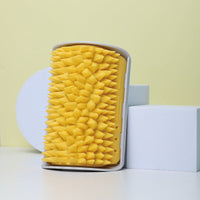 HKM-5282237 Durian Itching Comb for Cats - TPE Rubber Itching Device in Green Grass and Lemon Yellow