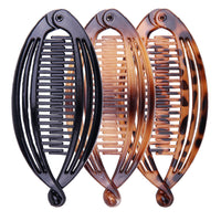 HKM-528275 Bright Black and Hawksbill Color Three Fish Clip Hairpin for Women