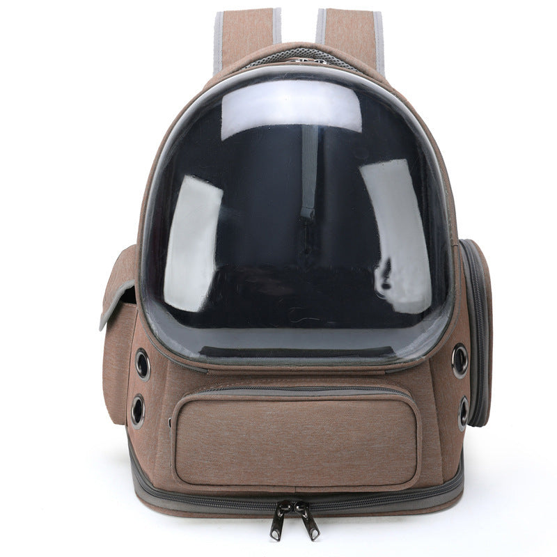 HKM-5282877 Portable Transparent Space Capsule Pet Backpack for Cats and Small Dogs, Compatible with Pets Up to 6.5kg