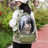 HKM-5282877 Portable Transparent Space Capsule Pet Backpack for Cats and Small Dogs, Compatible with Pets Up to 6.5kg